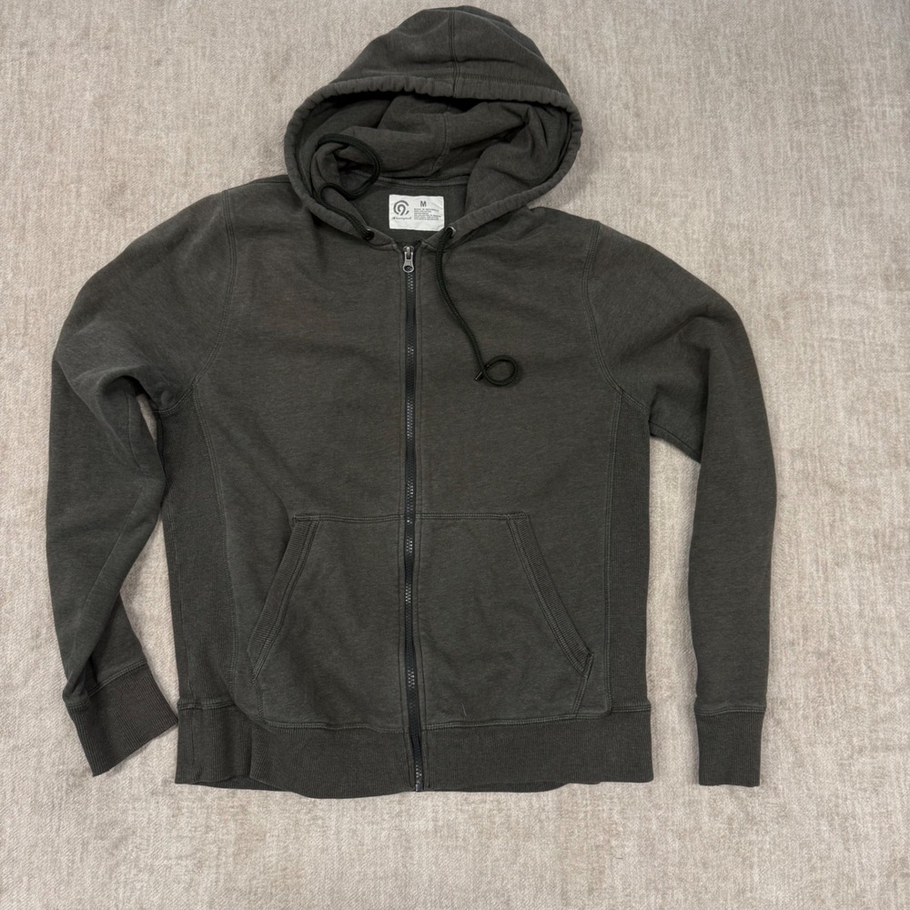 Champion C9 Mens Full Zip Hoodie Charcoal Gray Cotton Blend Sweatshirt Size M